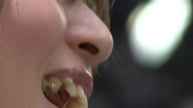 Japanese Girl's Lips & Teeth Up Close 2