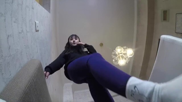 POV giantess chinese femdom mistress socks and feet trample smell trample