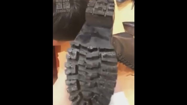 Chinese femdom Boot & shoe heel worship pov trample humiliation SM mistress
